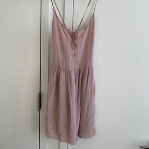 Silk dusty rose dress
